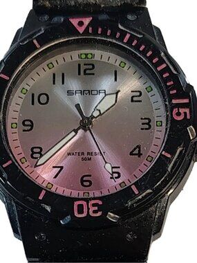 Women's Pink & Black Samoa Rugged All-Terrain Wrist Watch